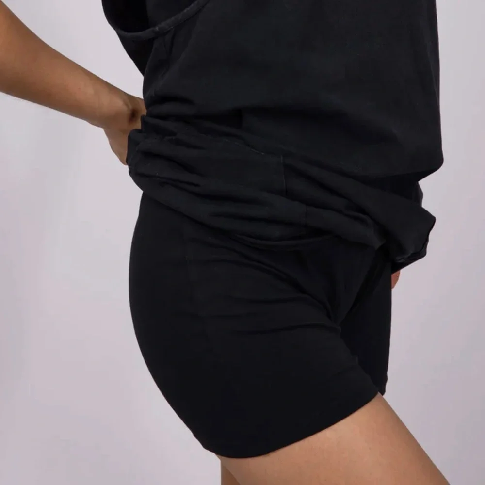 Distressed Black Newin Knit Mini Romper Dress size L - Picture 5 of 12
